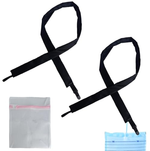 Toeloioh 2 Pack Satin Catheter Tube Cover with Mesh Laundry Bag,Catheter Bags Tube Cover for Men &Women,Urine Drain Bag Tube Protector