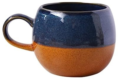 GOOPEEG Mokkatassen, Tassen Pastoralen Stil Ofen Ändern Glasur Keramik Tasse Retro Becher Büro Trinkbecher Kaffeetasse Nachmittag Espresso Cup(B)