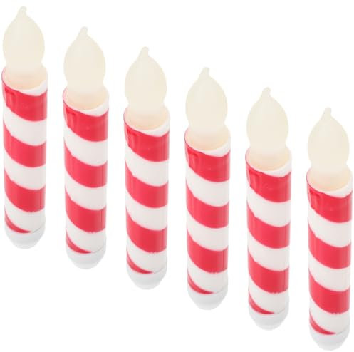 EXCEART 6pezzi Candele Batteria Coniche Tremolanti Senza Fiamma Per Decorazioni Interne Luce Bianca Calda Design Accattivante e Lunga
