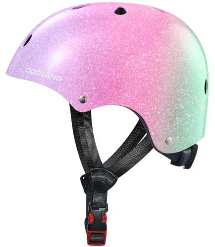 Odoland Casco per Bicicletta per Bambini, Casco di Sicurezza Regolabile e Ventilato per Protezione in Più Sport, Adatto a Bambini dai 3 ai 8 Anni, per Ciclismo, Pattinaggio, Monopattino, DPS