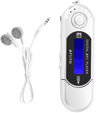 Lecteurs MP3 - Radio Numérique MP3 Alimentée par Piles,Lecteur Audio USB pour Voiture avec Écran LCD - Utilisation en Camping, Cuisine, Extérieur, Maison, et Course