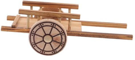 minkissy Miniature Wood Cart Model Small Farm Cart Toy for Boys and Girls Indoor Outdoor Simulation Landscape Decor