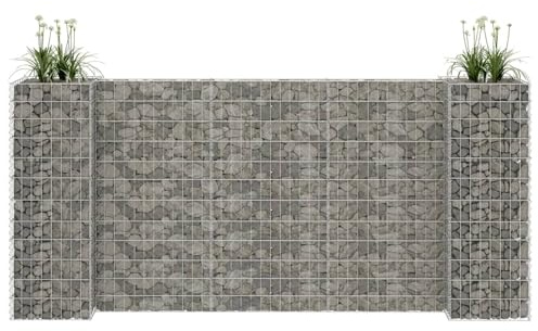 Gecheer H-Shaped Gabion Planter Steel Wire 260x40x120 cm Gabions Model145662