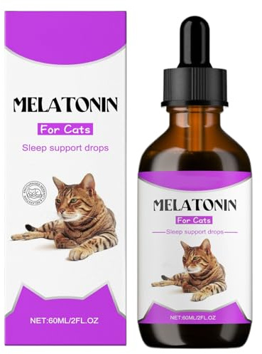 Generisch Beruhigende Leckerlis Für Katzen | 60ml Beruhigungstropfen Zur Schlafunterstützung | Anti-Aggressions Nahrungsergänzungsmittel | Für Baden Miauen Sowie Bei Nacht Gewitter Reisen Und