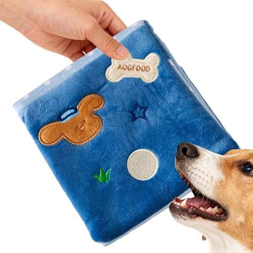 Hundpusselleksak för medelstora raser – godisdispenser sniffmatta med träning av tuggfärdigheter | interaktiva husdjursleksaker för inomhusbruk, resor, balkong, trädgård, vardagsrum, parkaktiviteter