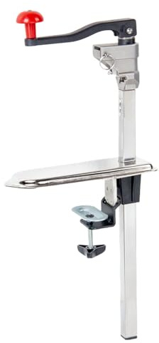 Luocute Abrelatas Comercial Resistente, Abrelatas Industrial para hasta 13 Pulgadas de Alto, Manual con Abrazadera de Mesa, Base Chapada en Acero para Cocina