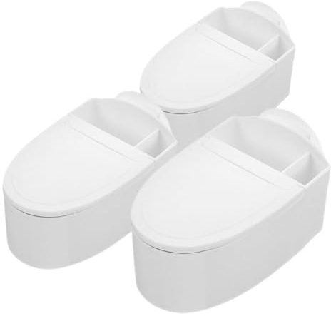 UKCOCO Juego de 3 Ceniceros Creativos de Pared sin Clavos con Tapa Abatible Tamaño Compacto Material Resistente Color Ideales para Baño Dormitorio y Oficina Cenicero de