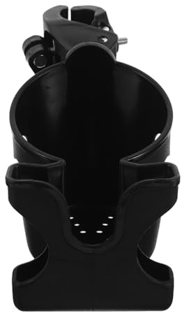 DIYEAH Soporte Portavasos Multifuncional Negro para Bicicleta, Andador y Cochecito Base Antideslizante, Ajuste de Posición y Soporte para Teléfono Compatible para Movilidad y Uso Diario