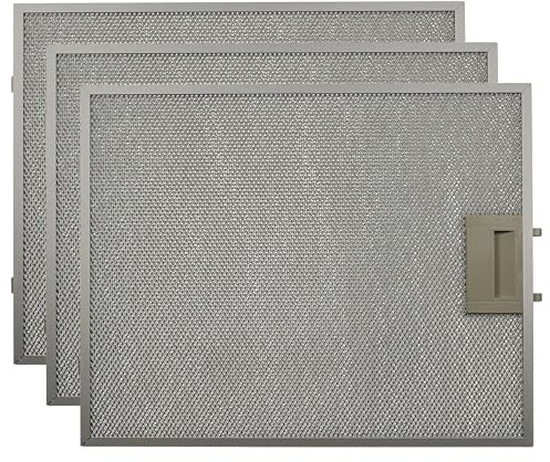 vhbw 3x filter metallfettfilter kompatibelt med Neff D86G21N0GB/02, D86G21N0GB/03, D86G21N0GB/01 Extraktorfläkt – 34,9 x 29,6 x 0,8 cm metall
