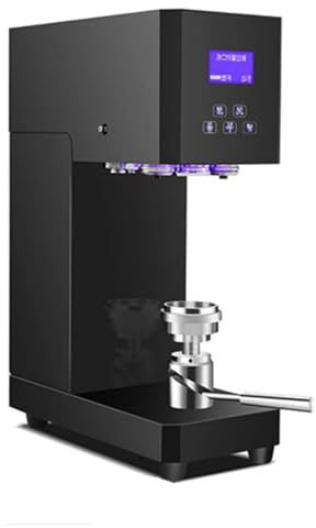 Intelligent Can Sealing Machine Automatic Commercial Can Sealer with LCD Display for Milk Tea Coffee Dessert Shops Portable Canning Equipment,Black