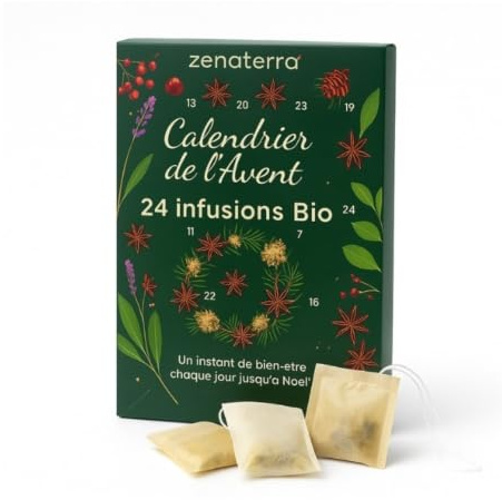 Calendrier de l'Avent Tisanes BIO Sun&Sia – 24 Infusions & Thés