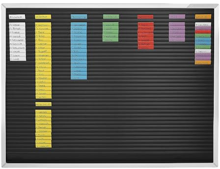 magnetoplan Streifensteckplaner | Organisationstafel | 48 Positionen | Termin- und Personalplanung | Planungskapazität: 48 Positionen untereinander | Flexibel & robust | BxH 800x618 mm