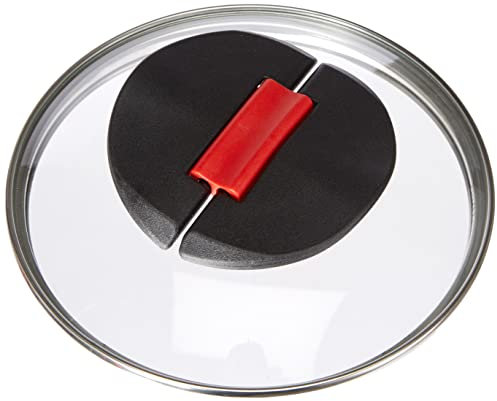 BALLARINI 1006402 Click & Cook Glasdeckel 16 cm 814F02.16 aus Glas mit einklappbaren Griffen Made in Italy, Grau