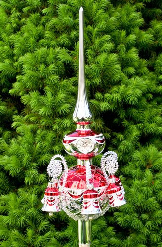 Lauschaer Glaskunst-Christbaumspitzen Christbaumspitze Old Lauscha (Rot)