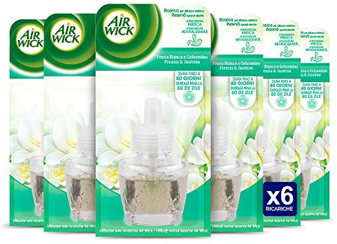 AirWick Recambio para Ambientador Eléctrico, Fragrancia Fresia - 6 unidades