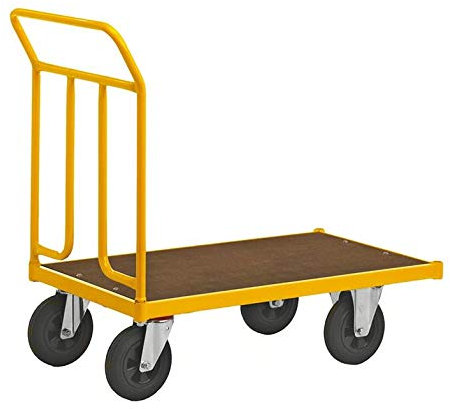 Plattformwagen - Handwagen - Transportwagen - Belastung: 400 kg - Größe: 108,6 x 60 x 102 cm - Vollgummiräder - Industriequalität (Plattformwagen)