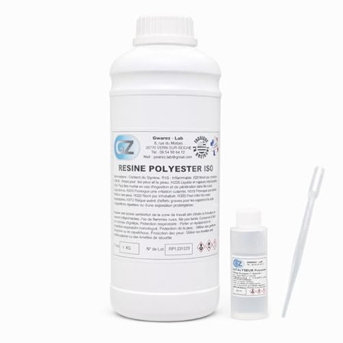 Résine Polyester iso 2 Kg + Catalyseur 40 ml