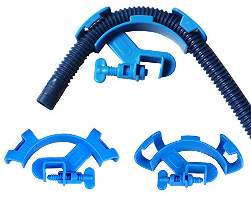 ANCLLO Rückschlagventil und Schlauchhalter, verstellbar, für Aquarium Filtration Wasserleitung Filterhalterung Rohr Aquarium Langlebig und nützlich, Blau, 5 Stück