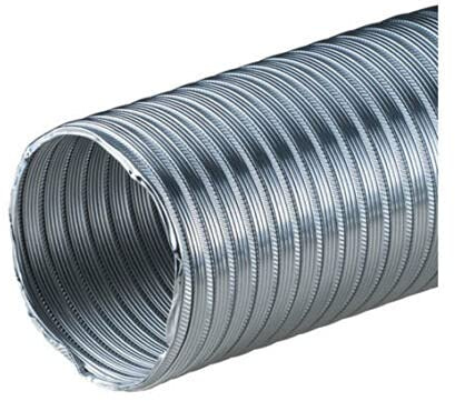 Aluminium Flexible Hose - 100mm / 2.5m - Alloy Air Ducting Flexi Pipe Tube - Flexipipe.