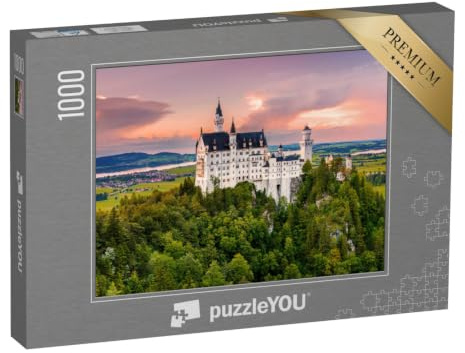puzzleYOU: Puzzle 1000 Teile „Wunderschönes Schloss Neuschwanstein im Schwangau, Bayern“ – aus der Puzzle-Kollektion Deutschland