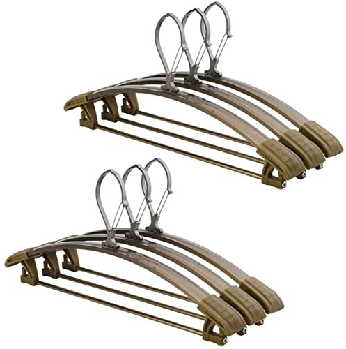 Kleiderbügel 6 Stück Kleiderbügel, breite Schulterbügel aus Aluminiumschnalle für Mäntel, Anzüge, Hosen und Jacken, platzsparende Kleiderbügel Veranstalter