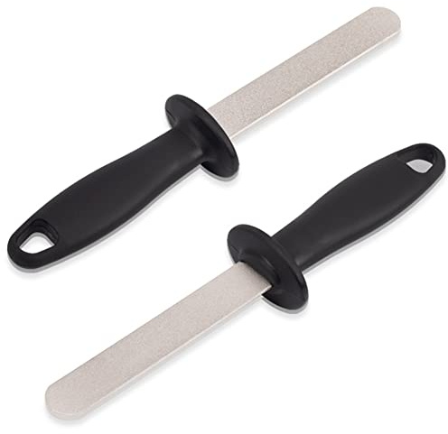 ARMYJY 2Pcs Double-Sided Diamond Files Sharpener Sharpening Stone Tool Abrasive Tools 1000 Grit/400 Grit
