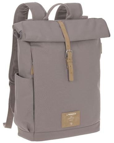LÄSSIG Green Label Rolltop Backpack Rosewood Grey