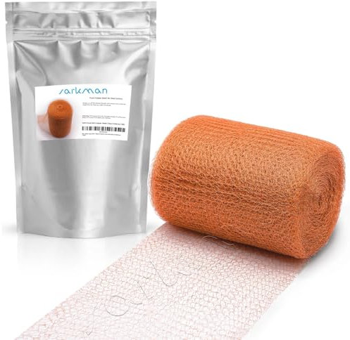 sarkman Copper Mesh Slug Repellent - 6 Metre / 20 Feet Pure Copper Rodent Pest Control Mesh - Durable & Pet Safe Garden Protector - Flexible, Cuttable Insect Barrier for Mice, Rats & Birds | Red