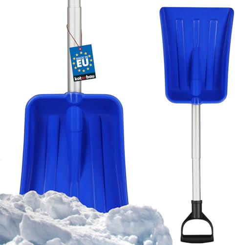KOTARBAU® Auto Schneeschaufel Kunststoff Schneeschieber mit Aluminium Click-System Griff Kleine Auto Spaten Schneeschippe Schneeräumgeräte Schnee Schaufel Schneeschaufeln Schneeschüppe Klappspaten