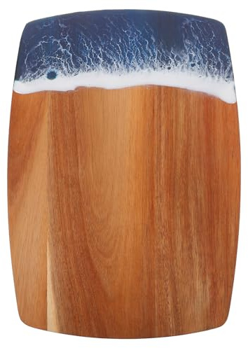 OUNONA Wood and Resin Chopping Board for Kitchen Use, Easy to Clean and Crack Resistant Cutting Board Suitable for Meat and Fruits, for Home and Restaurant