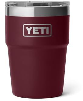 YETI Rambler 16 oz Stackable Tumbler, Vacuum Insulated, Stainless Steel with MagSlider Lid, Wild Vine Red