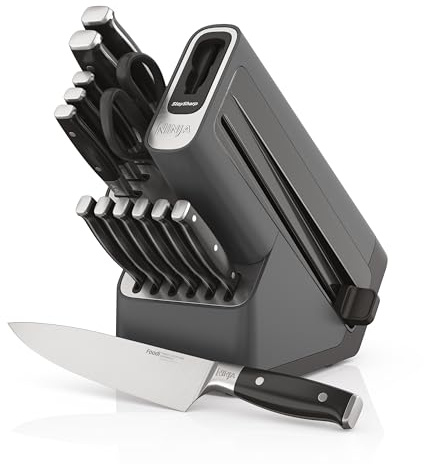 Ninja Foodi StaySharp knivblock med integrerad slipare och lyxigt 14-delat knivset, K32014EUUK