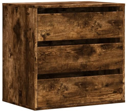 vidaXL Cajonera de Esquina Madera ingeniería Roble Ahumado 60x41x58 cm