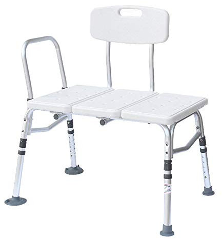 HPTHLY Shower Chair for Elderly Benches Height Adjustable Bathtub Lifts for Seniors and Shower Aids Shower Seat Shower Stool with Arms and Back Non-Slip Safety Load Weight 150Kg,White