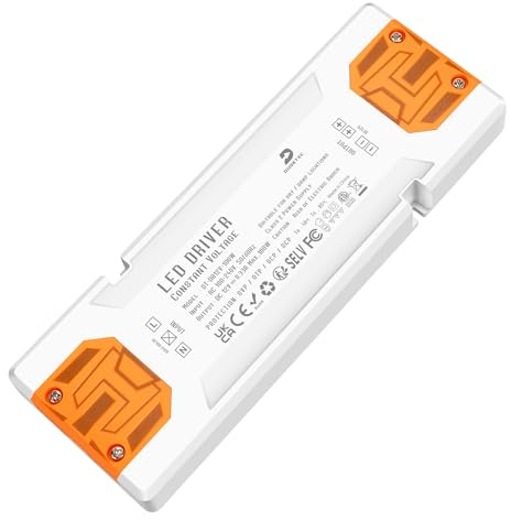 LED Netzteil 12V 100W Flach, Trafo 220 230 Volt auf 12 Volt Gleichstrom | Ultra Dünn LED Treiber Transformator 12V DC Power Supply Niedervolt Keine Mindestbelastung für Streifen Lampen