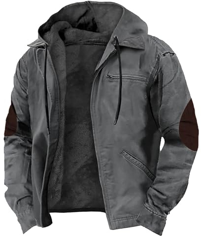 Uwdiohq Regalos para 50 Aniversario Cazadoras Hombre Moda Abrigo Impermeable Hombre Invierno Cortavientos para Moto Jersey Trabajo Hombre Abrigo Largo Hombre Impermeable Top Negro Mujer Ofertas