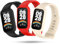Xisair 3 Piezas Pulseras Compatible con Xiaomi Band 9 Active/Redmi Smart Band 3 Correas de Silicona Sport Pulsera Accesorios para Smartwatch, Correa de Repuesto para Hombre y Mujer