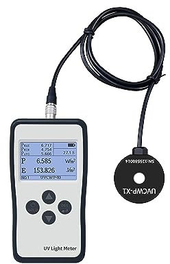 Light Meter, Uv Radiometer Light Irradiance Ultraviolet Measurement Test Bactericidal Sterlization Lamp with Battery,for Garden Indoor and Photography
