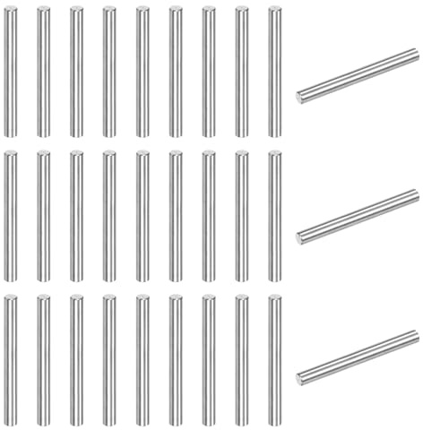 M METERXITY 100 Stück 304 Edelstahl Zylinderstifte, 3x30mm, Spannstifte, Metallstifte, Befestigungsstifte, Regalstifte, für Möbel, Bastelprojekte, Regal