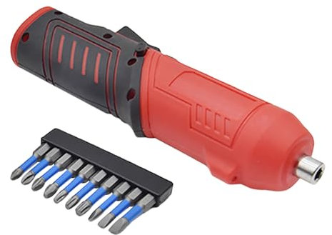 Juego de taladro eléctrico | Kit de taladro inalámbrico, herramienta de mano portátil recargable, mango de doble posición, destornillador pequeño compacto para reparación del hogar