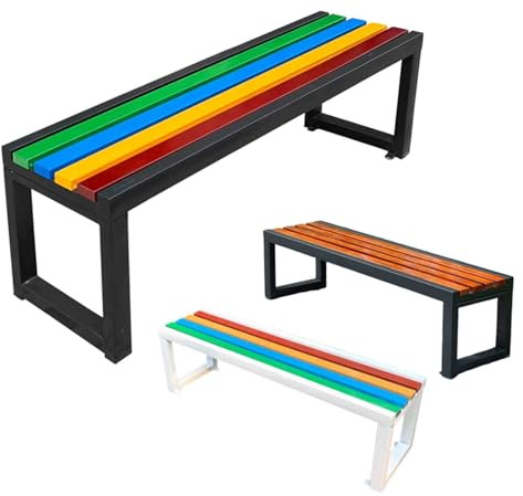 Generico Panchina Giardino Panca Da Esterno 2-4 Posti Panchine Da Patio Sedile Senza Schienale Per Spogliatoio Giardino Cortile E Veranda Portata 200kg(150cm)