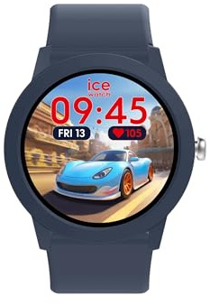 ICE-WATCH - Ice Smart Junior 3.0 Blue - Montre connectée Ronde Bleue pour garçon avec Bracelet en Silicone - 025247 (1.19 Pouces)