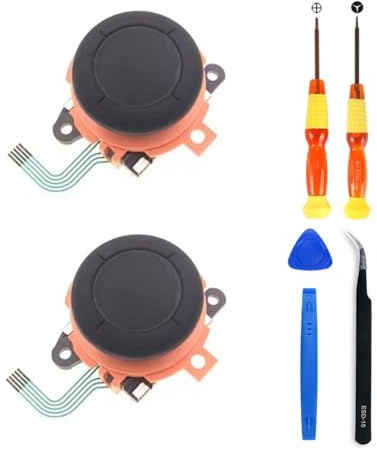 Hzxkqmil Joysticks de Remplacement pour Nintendo Switch 2 (2025) Manette | Joystick Analogique Module de Poignées de Thumbstick Anti-dérive avec Kit de Réparation pour Switch 2 Controller, Orange