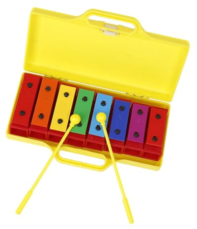 ERINGOGO Handgeschlagenes Orff Instrument Metallplatte Glockenspiel Percussion Musikinstrument für Junge Mädchen Musikspielzeug Montessori Lernspielzeug Bunt Sicher