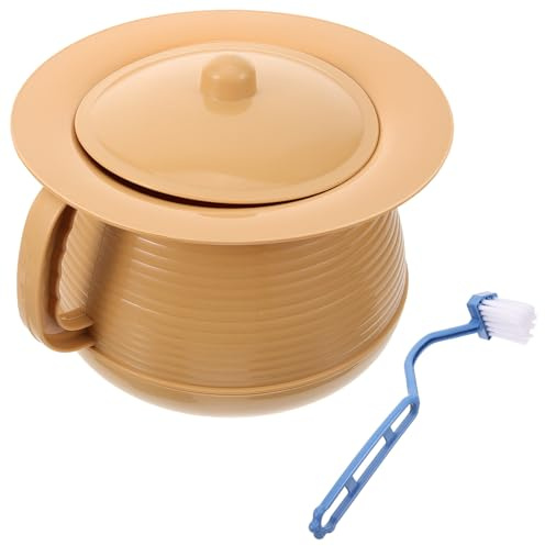 WEKAMOS Pot de Toilette Portable Unisexe avec Couvercle Pot de Chambre Compact Antidérapant Urinoir Réutilisable Léger pour Garçon Fille Personnes Âgées et Hospitalier