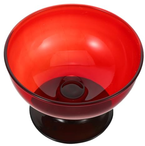 TOYANDONA Dessert Cups Glass Elegant Glass Salad Bowls Dessert Bowls Red