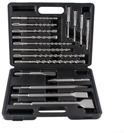 Vidonergy Bohrer-Bit-Set mit rundem Griff, 17-teilig, robustes Steinbohrer-Set, leichtes Hammerbohrer-Zubehör, Mauerwerk, Holzarbeiten, Heimwerker, Profi-Einsatz