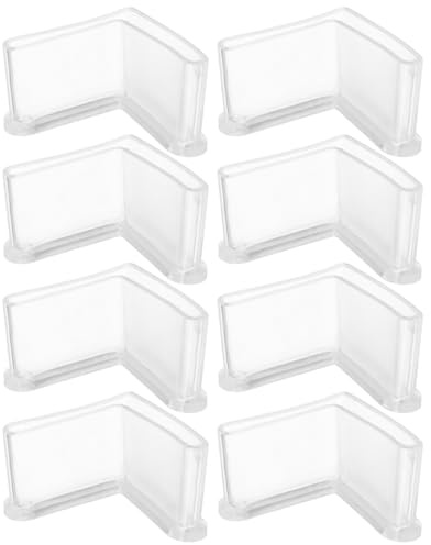 Toddmomy 8pcs Pied Caoutchouc L Shaped pour Protection Pied de Table, Patins Antidérapants Réutilisables en Caoutchouc pour Chaise et Connecteur de Montant de Lit