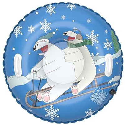 Tube De Neige Gonflable, Tube De Luge Gonflable avec Poignées Anneau De Ski Traîneau À Neige Jouet De Luge pour Garçons Et Filles