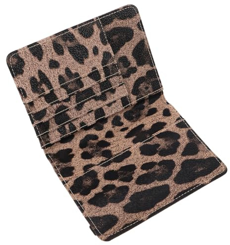 DOITOOL Custodia Porta Passaporto Slim in Pu con Motivo Leopardato, Protezione Rfid e Multi Scomparti per Carte, Raffinata e Pratica per Viaggi